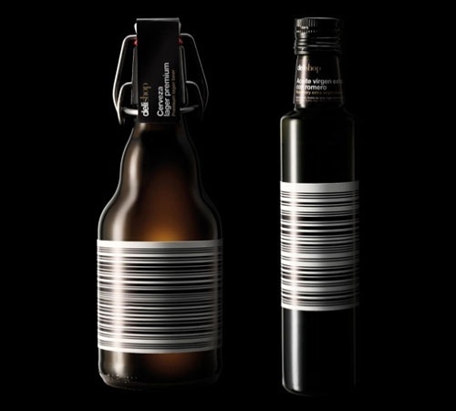 DeliShop.jpg 500×451 pixels #deli #barcode #bottle #packaging #shop #minimal #enric #aguilera