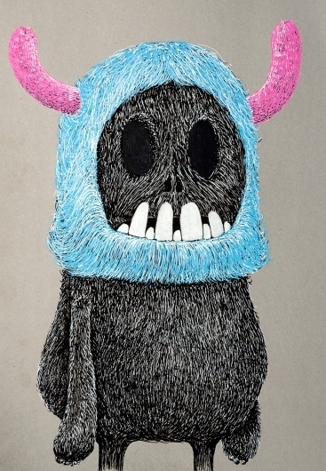 All sizes | Cliff | Flickr - Photo Sharing! #teeth #uberkraaft #drawing #fur #monster #skull #character