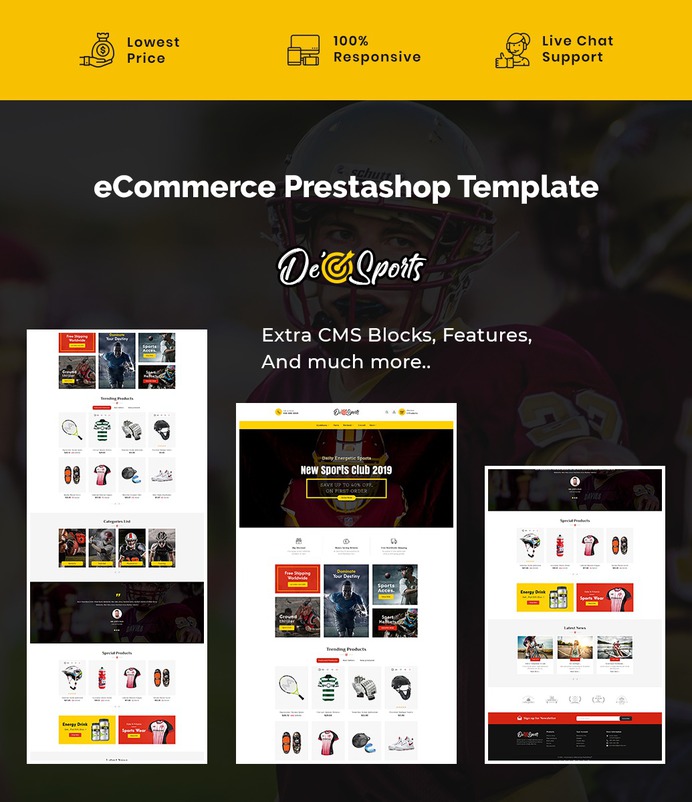 #Sports & #Activities - #Prestashop #Responsive #Theme | #TemplateTrip #eCommerce #Website #Design #Template