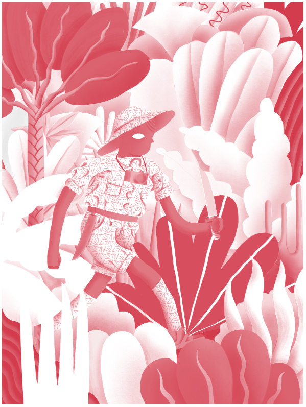 jungle, knife, safari, explore, screenprint