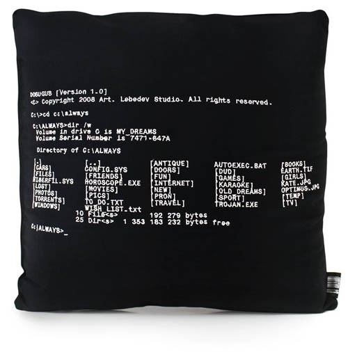 MS-DOS Pillow | Shiro to Kuro #product #fun #design #typography