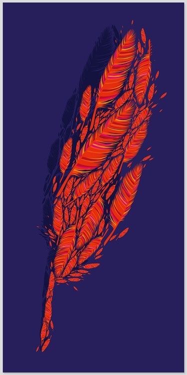 American Airlines Illustration by B2302 Simon Becker #feathers