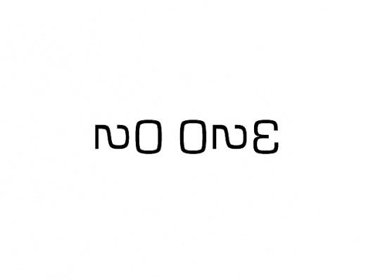 B/W : Ahab Nimry ("no one" w/ numbers using no "1") #mark #riddle #black #concept #numbers #logo