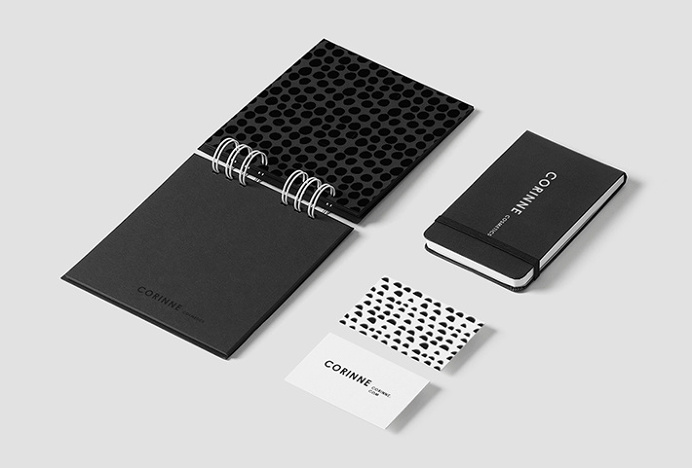 Corinne Cosmetics by Anna Trympali #logotype #logo #typography #stationary #graphic design #business cards