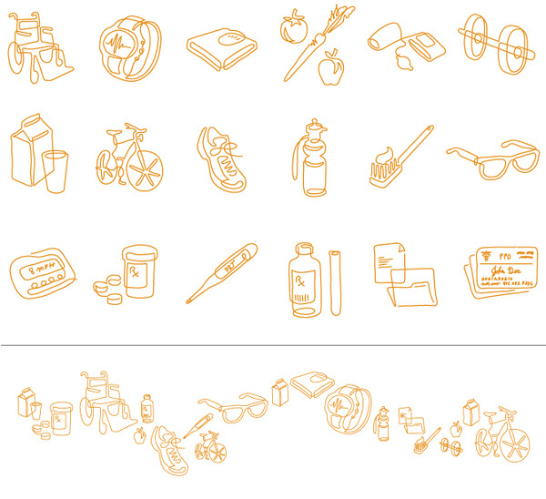 HEALTH VAULT Ethan Keller Branding #illustration #icons