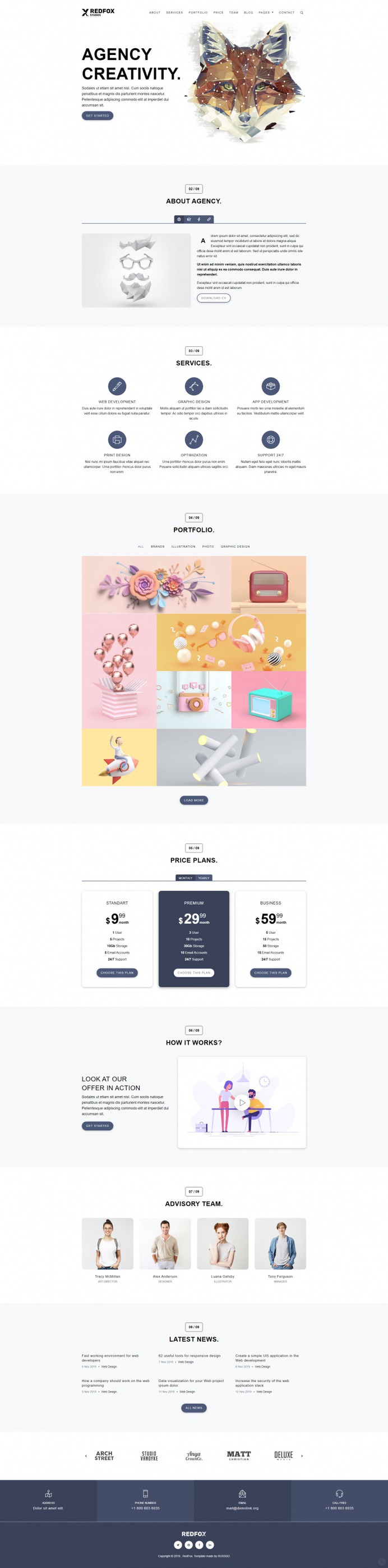 RedFox – One Page Portfolio