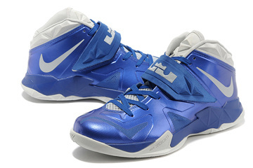 Nike Zoom Soldier VII 7 Lebron James Basketball Shoes Blue and Grey #fashion