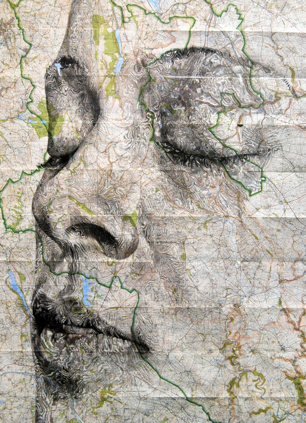 Peak District #map #illustration #ed #fairburn #pencil
