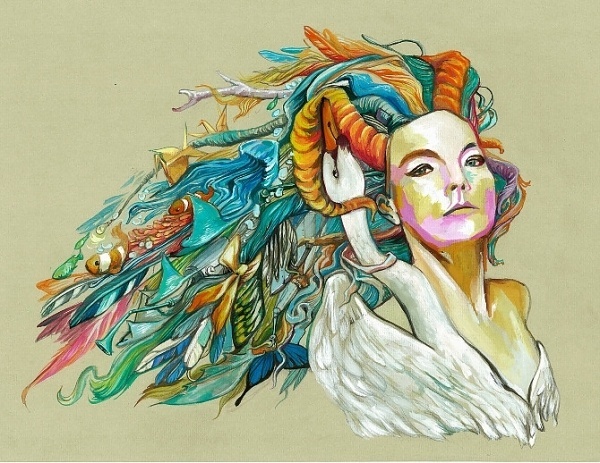 unravel - at least eight #illustration #bjork #colour #brian cheung