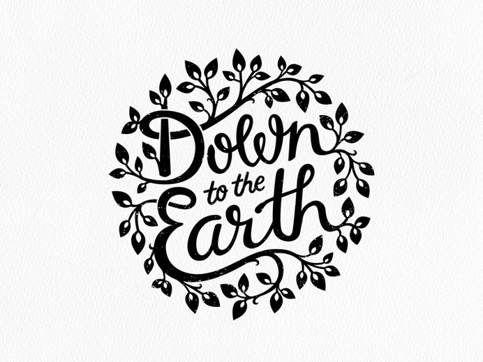 Down to the Earth by Liv Elinor via iloveligatures #logo #design #ligatures #typography