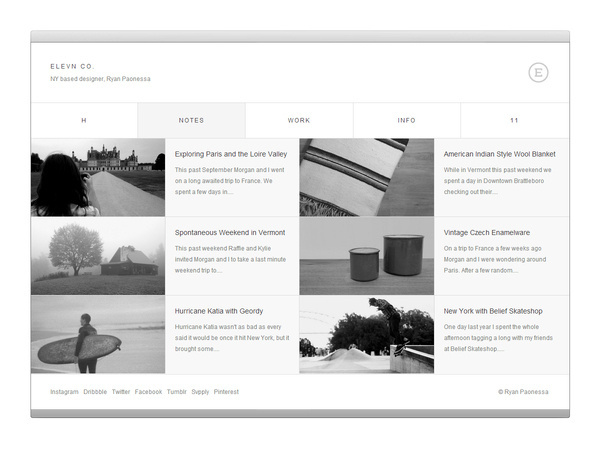 Elevn Co. / Elevn Co. Logos #white #design #minimalism #clean #website #grid #simple #mobile #web