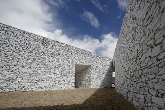standardarchitecture: niyang river visitor center #white #stone #texture #architecture #facades