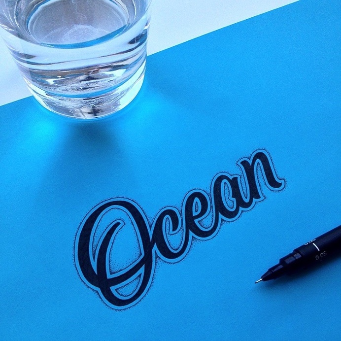Ocean #handlettering #lettering #typography