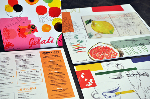 Carluccio's Summer Menu 2011 | Irving #illustration #menu