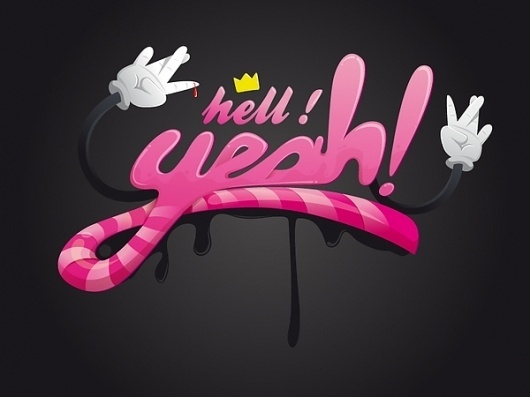hell yeah on the Behance Network #illustration #typography