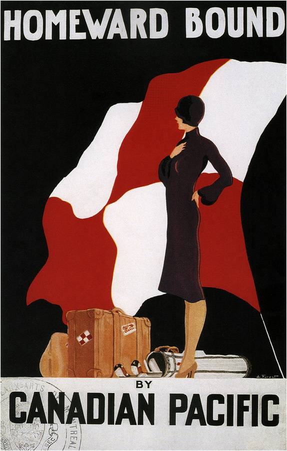 Homeward Bound by de Forest for Canadian Pacific #travel #advertising #illustration #vintage #poster #canadian