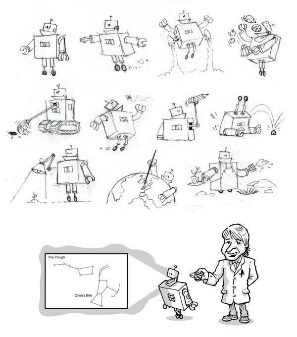 Science Series Character Design on Behance #sketch #robots