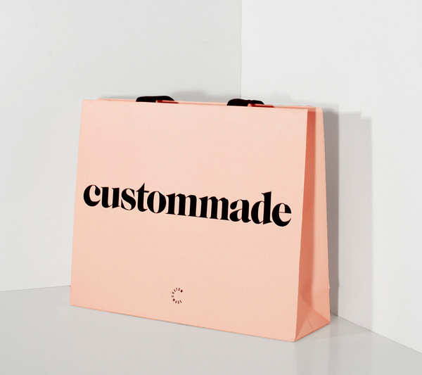 custommade #logotype #pink #salmon #collateral #bag