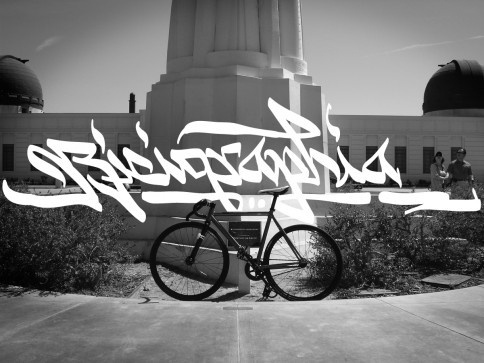 Bicigraphia | JLDesignloft #calligraphy #los #bicycle #city #design #photography #bike #angeles #typography