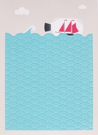 Made By Morris #printed #silkscreen #bottle #print #at #sea #boat #hand
