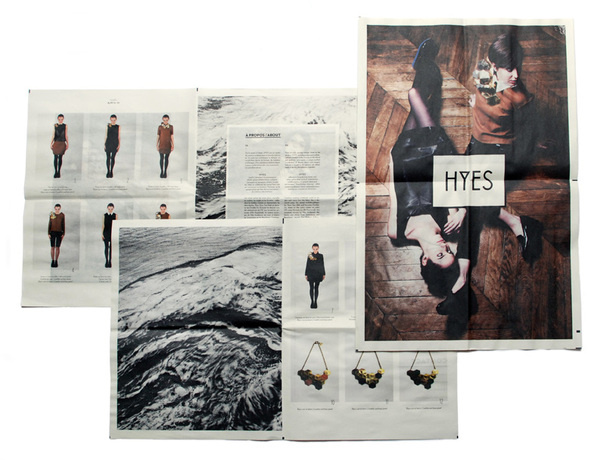 HYES studio #lookbook #design #newspaper #editorial #typography