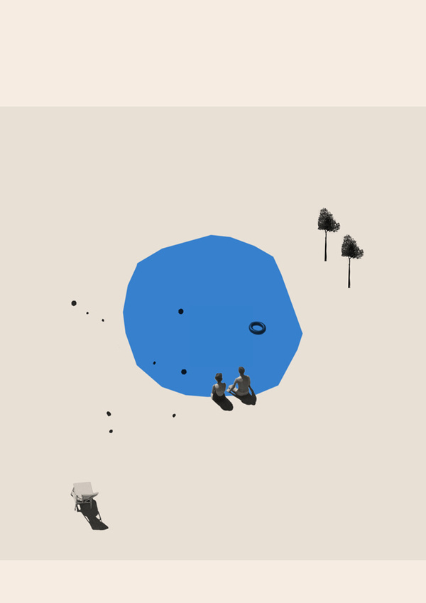 About five o #onecolor #printmaking #print #color #space #simple #mono