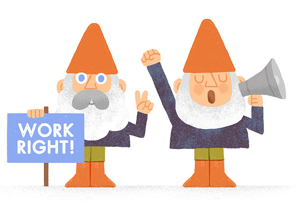 Poster For Tomorrow: Work Right! Mauro Gatti's House of Fun #illustration #character