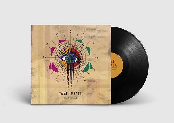 Vinyl cover design on Behance #rock #impala #design #graphic #vinyl #tame