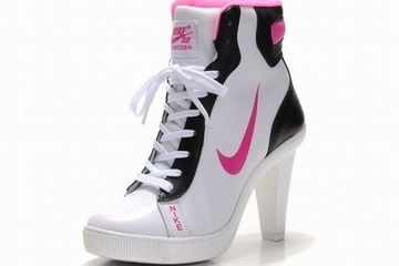 Nike Dunk SB Mid Heels White/Pink/Black #shoes