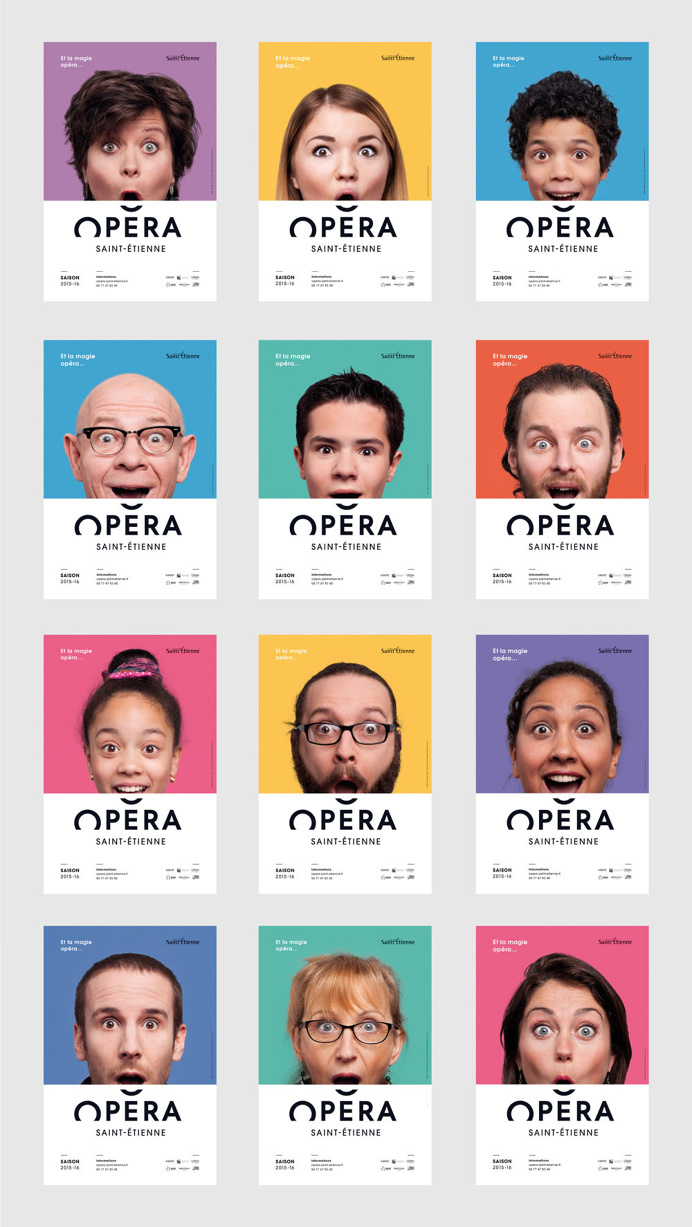 Opera Saint Etienne by Graphéine #logo #branding #colors #layout