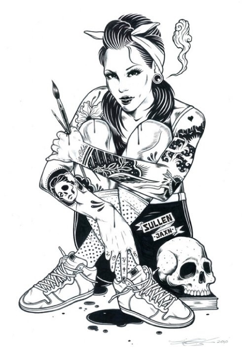 Black and White Illustrations by Adam Isaac Jackson | Abduzeedo | Graphic Design Inspiration and Photoshop Tutorials #illustration #portrait