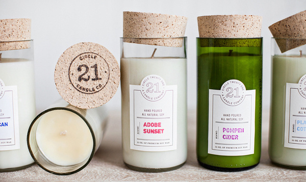 Circle 21Â Candles The Dieline #packaging