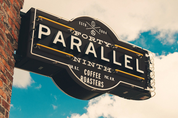 Roger Dario — 49th Parallel #logo #neon
