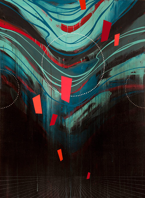 erikotto 02 #abstract #geometry #red #paint #blue