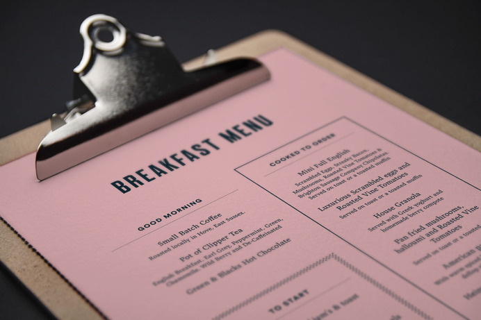 Menu design for Artist Residence #restaurant #hotel #menu
