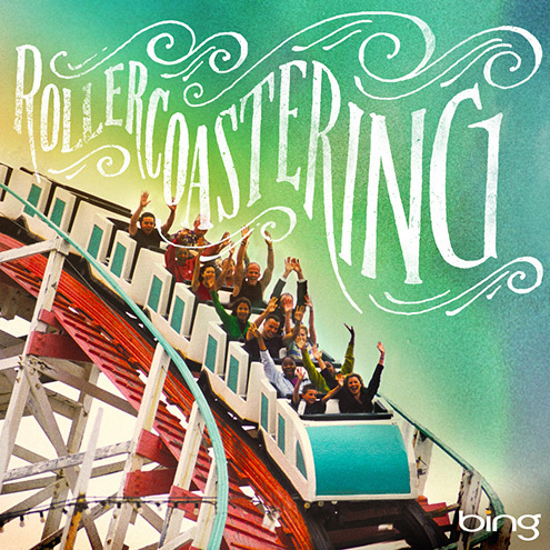 Bing Summer of Doing by Jon Contino, Alphastructaesthetitologist #rollercoaster #lettering #jon #contino #typography