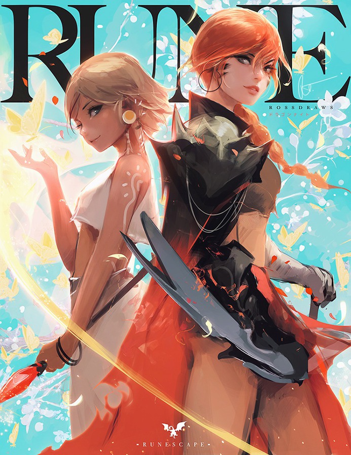 Runescape Mage and Warrior by rossdraws