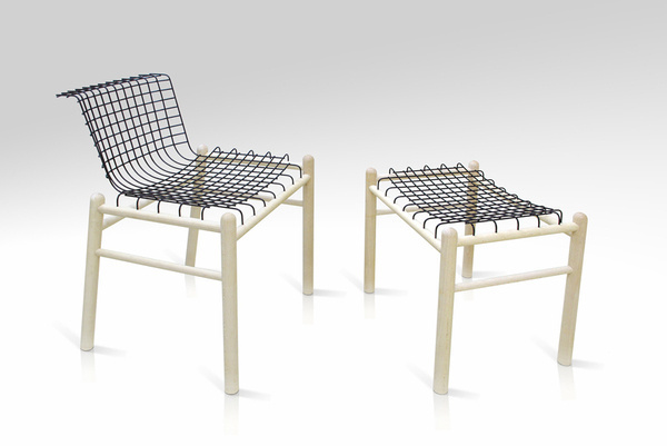 tatsuo kuroda: wirewood chair #furniture #wire