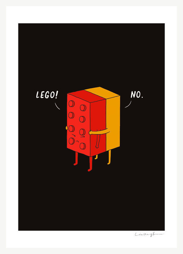 I'll Never Lego Art print #illustration #cute #funny #lego #adorable