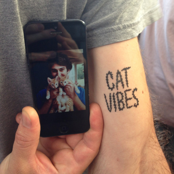 Cat Vibes #feline #cat #temporary #tattoo #cats #tattoos #vibes #type #fan