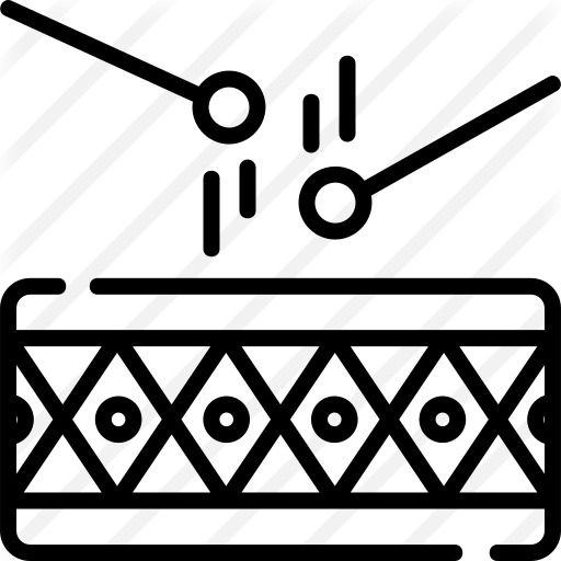 See more icon inspiration related to music and multimedia, drumsticks, percussion instrument, musical instrument, orchestra, drum and music on Flaticon.