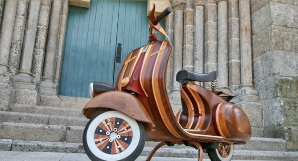 Wooden Vespa #wood #vespa #design