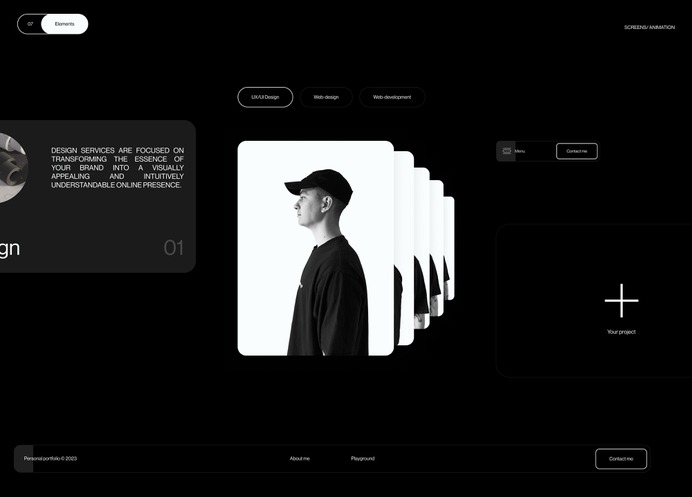 Elements on the website
