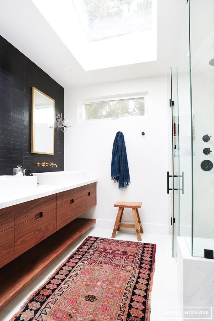 Image result for bathroom with moroccan rug