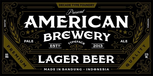 American Brewery Webfont #packaging #type #print