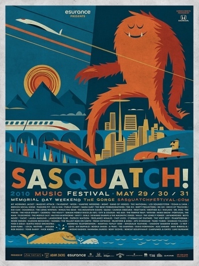 All: Sasquatch! Music Festival #sasquatch #seattle #design #illustration #futura #creature