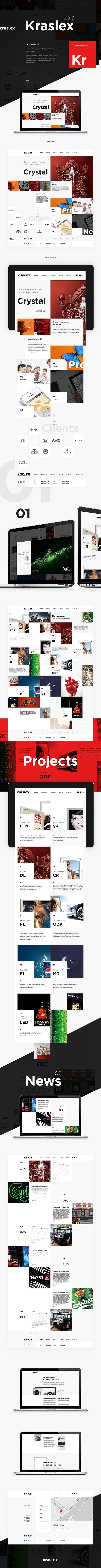 K R S L X by Alexey Masalov, via Behance #design #bold #black #corporate #web