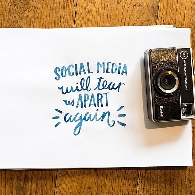 Social media will tear us apart again. #lettering #brush