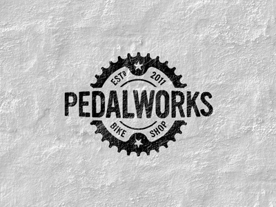 Pedalworks logo #type #vintage #logo