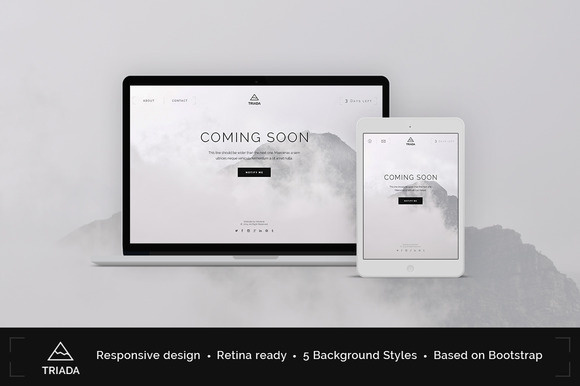 Triada — Coming Soon WP Plugin https://creativemarket.com/ThemeBridge/214399-Triada-%E2%80%94-Coming-Soon-WP-Plugin Triada is a creative, #animation #under #soon #page #form #construction #responsive #chimp #css3 #contact #coming #ajax #ready #mail #retina